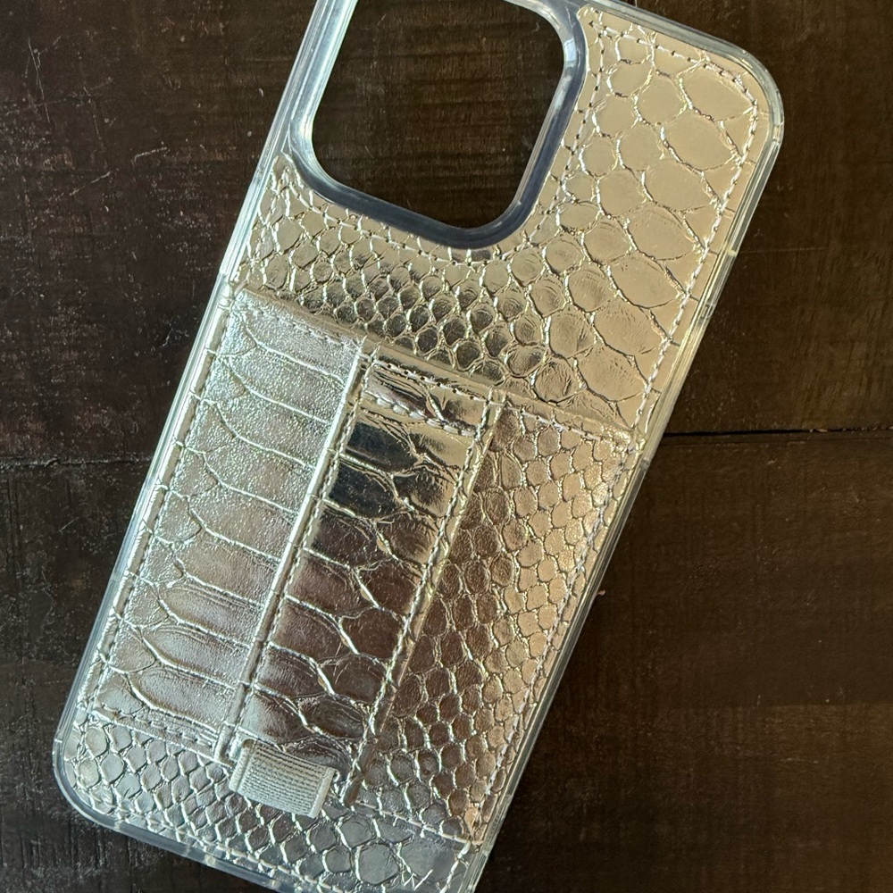 iPhone 16 Pro Max Walli Case - Silver Python